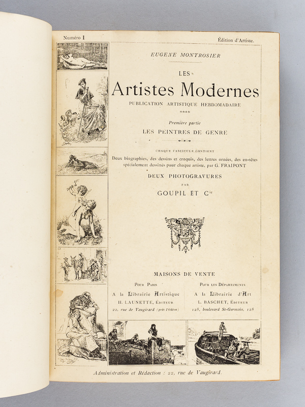 photo n°2 : Les Artistes Modernes (4 Tomes - Complet) Tome 1 : Les Peintres de Genre ; Tome 2 : Les Peintres militaires et les peintres de nus ; Tome 3 : Les peintres d'histoire, paysagistes, portraitistes et sculpteurs ;  Tome 4 : Peintres divers.