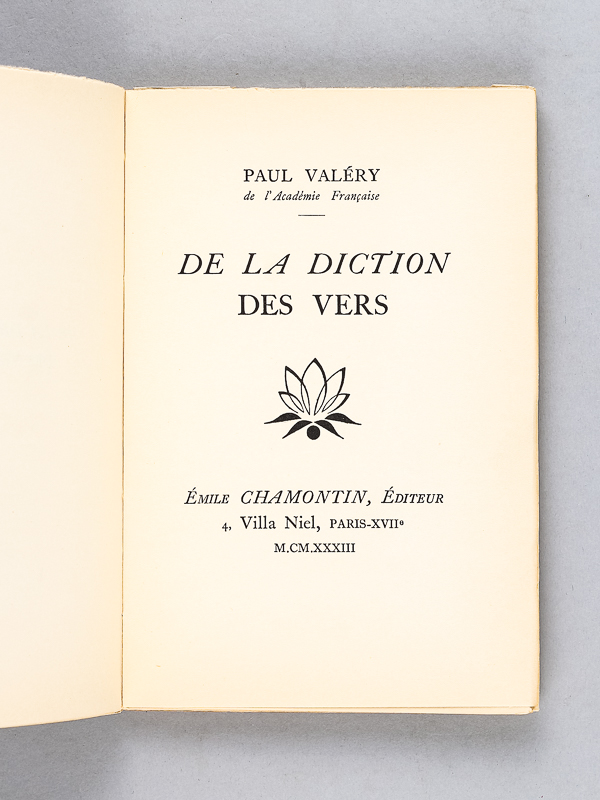 photo n°4 : De la diction des Vers. [ Livre dédicacé par l'auteur ]