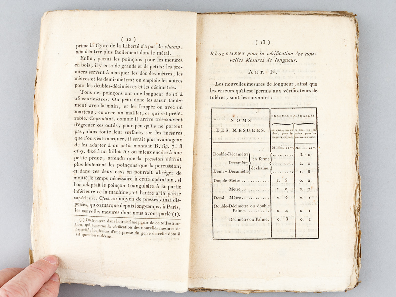 photo n°4 : Instruction sur la vérification et la marque des Nouvelles Mesures de Longueur, ainsi que des nouvelles Membrures pour mesurer les bois de chauffage - Instruction sur la vérification et la marque des Mesures de Capacité - Instruction