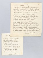 2 Poèmes manuscrits : Sonnets / Beautés perdues : 'Je veux faire un sonnet pour toi, puisque je t'aime / que rien n'est plus parfait que ce chant et plus pur / tant de vers t'ont chanté, trébuchants et mal sûrs / fols et