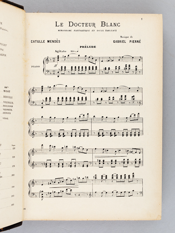 photo n°4 : [ 2 titres reliés en un vol. ] Le Docteur Blanc. Mimodrame fantastique en Quatre Actes et Douze Tableaux de Catulle Mendès, musique de Gabriel Perné. Partition complète -  L'Enfant Prodigue. Pantomime en 3 actes de Michel Carr&
