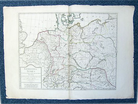 Germania Antiqua in diversos populos qui eam coluerunt distincta. [ Carte de l'Allemagne sous l'Antiquité ]