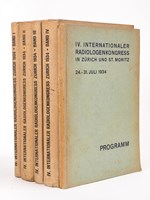 IV Internationaler Radiologenkongress Zürich 1934 (4 Bände : Band I : Teilnehmer-Verzeichnis und Porträt-Katalog ; Band II : Referate ; Band III : Organisation der Krebs-Bekämpfung ; Band IV : Schlussbericht + Programm )
