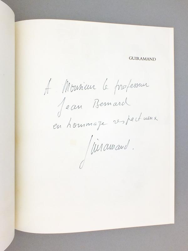 photo n°2 : Guiramand.  [ Livre dédicacé par Guiramand ]