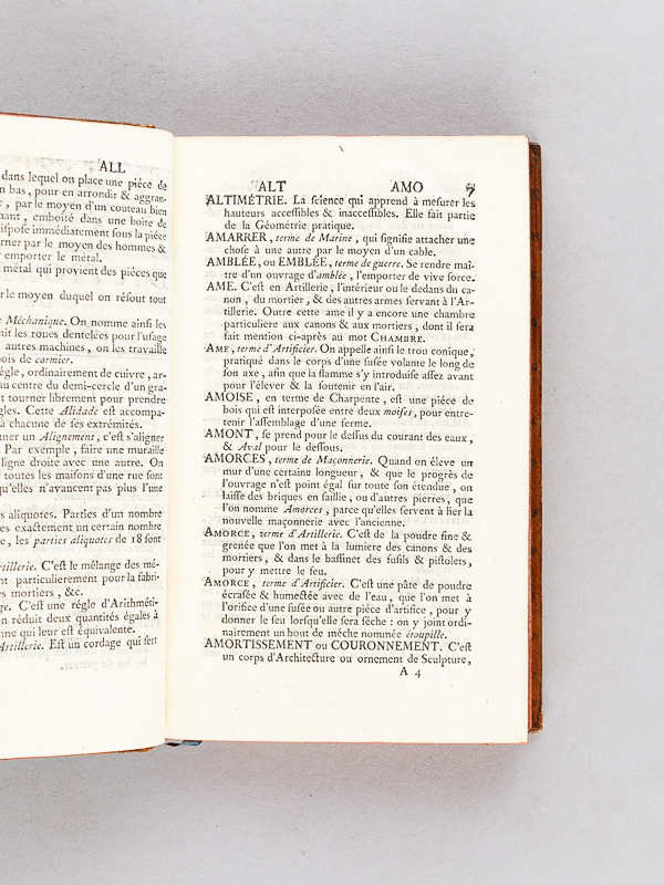 photo n°4 : Dictionnaire portatif de l'Ingénieur, où l'on explique les principaux termes des Sciences les plus nécessaires à un Ingénieur, scavoir : l'Arithmétique - L'Algèbre - La Géométrie - L'Architect
