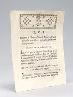 Loi relative à l'Insurrection de Nancy, & aux diverses procédures que cet événement a occasionnées données à Paris, le 12 décembre 1790