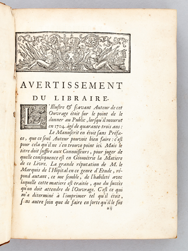 photo n°16 : Traité analytique des Sections coniques et de leur usage pour la résolution des équations dans les Problèmes tant déterminez qu'indéterminez.