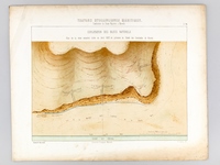 Travaux Hydrauliques Maritimes. Construction du Bassin Napoléon à Marseille. Chromolithographie : Planche VI : Exploitation des Blocs Naturels. Plan de la mine monstre tirée en avril 1857 en présence du Grand Duc Constantin de