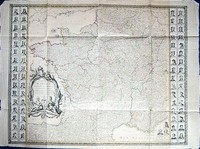 Carte de France divisée en ses Provinces et Gouvernement militaires avec toutes les Principales Routes du Royaume et Assujettie aux Observations de Mrs de l'Académie des Sciences.