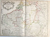 Carte des Pays Bas Catholiques dressée sur un grand nombre de cartes particulières faites sur les lieux où les limites sont exactement marquées, suivant les derniers Traitéz