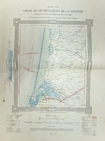 Carte du Département de la Gironde et des parties des Départements Limitrophes en 9 feuilles.