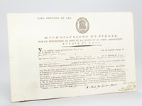 Dispense d'empêchement à mariage du trois au troisième degré de consanguinité accordée à deux paroissiens de Roullé le 30 mars 1804