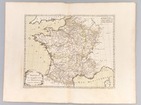 Provinces des cinq grosses Fermes et Provinces réputées étrangères [ Belle carte en coloris d'époque, extraite de l'atlas 'La France considérée sous tous les principaux points de vue qui forment le tableau