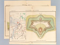 Carte et plan : Place d'Anvers - Fort d'Anvers (Plan d'ensemble échelle 1/80000 - Plan du fort échelle 1/2000) [ On joint : ] Place d'Anvers (Front 5 - 6)