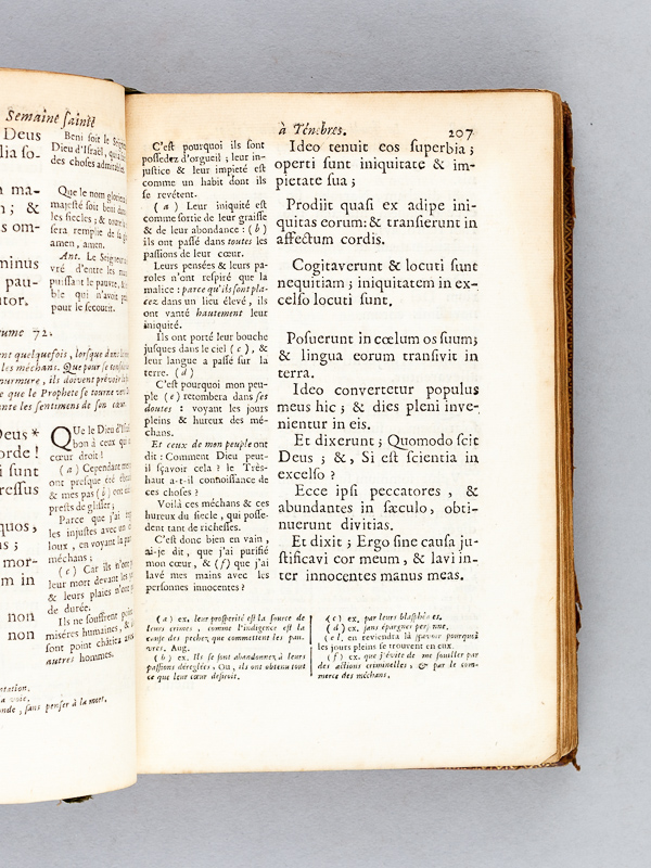 photo n°9 : Office de la Semaine Sainte, latin et François, à l'usage de Rome et de Paris ; avec l'explication des Cérémonies de l'Eglise, & quelques prières tirées de l'Ecriture, pour la Confession & la Communion, & sur les