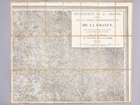 Carte de 1858 au format 72 x 87 cm : Sud Charente (Jonzac, Barbezieux, Montendre) Echelle 1/80000