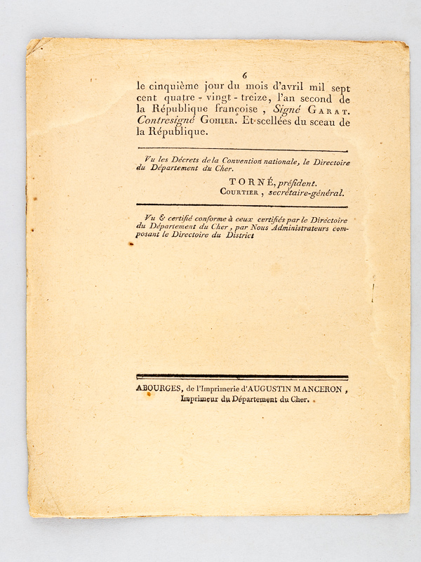 photo n°5 : Décrets de la Convention nationale, 1e Portant que les Membres de la Convention contre lesquels il y aura de fortes présomptions de complicité avec les ennemis de la république seront décrétés d'accusation