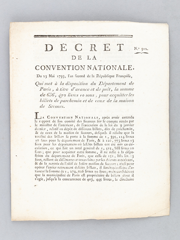 photo n°3 : [ 2 brochures révolutionnaires relatives aux Maisons et Ateliers de Secours de la Ville de Paris ] Lettres Patentes du Roi, sur le décret de l'Assemblée Nationale du 31 Août 1790, concernant les Ateliers de secours à form
