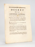 Décret de la Convention Nationale du 9 Mai 1793 Relatif aux Lettres chargées ou non chargées dans les bureaux de poste, à l'adresse des personnes portées dans la liste des Emigrés
