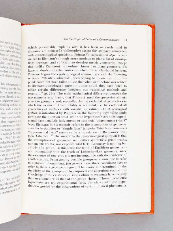 photo n°4 : Science and Convention. Essays on Henri Poincaré's Philosophy of Science and the Conventionalist Tradition. [ On joint : ] 2 LAS par Jean Largeault au mathématicien et philosophe René Thom / [ Enclosed : ] 2 handwr. letters by Jean La