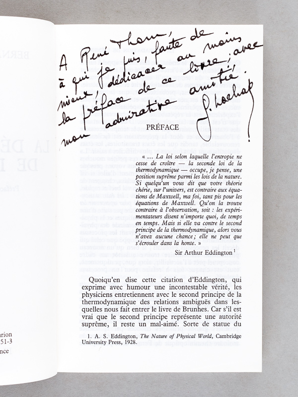 photo n°3 : La dégradation de l'énergie [ exemplaire dédicacé ]