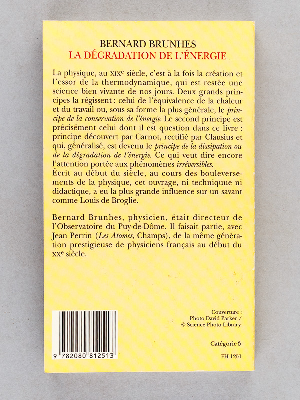 photo n°6 : La dégradation de l'énergie [ exemplaire dédicacé ]