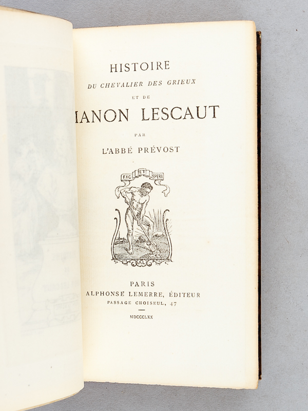 photo n°3 : Histoire du Chevalier des Grieux et de Manon Lescaut.