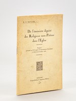 De l'éminente dignité des Religieux non-Prêtres dans l'Eglise.