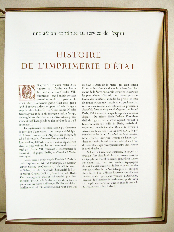photo n°3 : L'Art du Livre à l'Imprimerie Nationale [ Exemplaire en feuillets, sous emboîtage ]