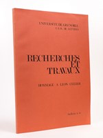 Recherches et Travaux. Hommage à Léon Cellier (1911 - 1976).