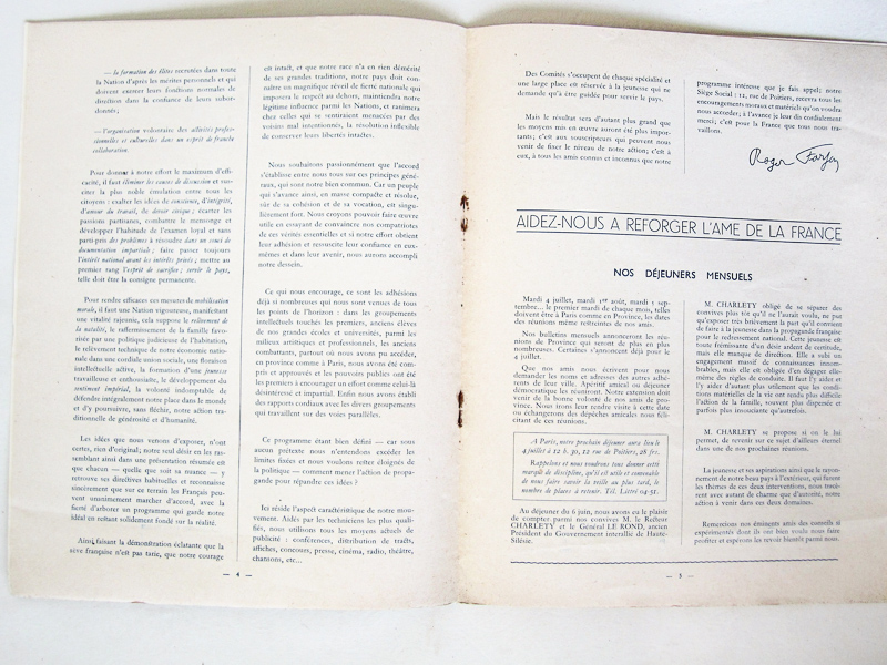 photo n°3 : Pavillon Haut ! Bulletin Mensuel du Comité de Propagande Française pour le Redressement National. N°1 Juillet 1939 - N°2 Août 1939