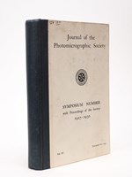 Journal of The Photomicrographic Society. Symposium Number with Proceedings of the Society 1927-1930