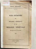 Aide-mémoire de biologie générale et de biologie végétale. Programme P. C. B. 1934