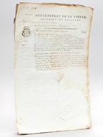 Département de la Vienne. District de Poitiers Canton de Nouaillé, Municipalité de Beauvoir. Vente de Biens d'Emigrés [21 Brumaire An III : Lot de 5 Documents ]. Biens provenant de l'Emigré Deguillon [ A savoir : ] Les B