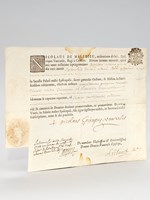[ Dispense pour les ordres majeurs signée par Nicolas de Malézieu, évêque de Lavaur, accordée au Diacre Georges Maurel le 18 septembre 1728 ]