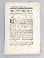 Mémoire Signifié, pour Dame Marie-Joseph Pierguet, épouse séparée quant aux biens du Sieur Marquis de Blanchefort, Appellante d'une Sentence renduë au Châtelet de Paris, le 15 May 1734. Contre Jacques le Febvr