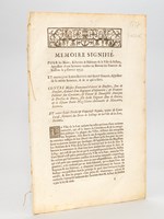 Mémoire signifié pour les Maire, Echevins & Habitans de la Ville de la Fere, Appellans d'une Sentence rendue au Bureau des Finances de Soissons le 9 Février 1735, Et encore pour Louis Botte'e dit Saint Gobain, Appellant de la mê