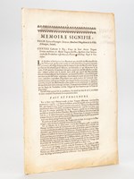 Mémoire Signifié, Pour Cezar-François Jusquin, Marchand Magasinier de la Ville d'Alençon, Intimé. Contre Catherine le Roy, Veuve du Sieur Antoine Truguet héritière mobiliaire de Michel Truguet son Fils, App