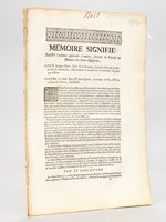 Mémoire Signifié, dans l'Instance appointée à mettre, servant de Réponse au Mémoire des Sieurs Desperais, pour Jacques Binet, Sieur de la Garenne, Fermier Général du Domaine de Senonches, Demandeur e