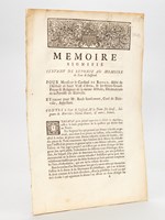 Mémoire Signifié Servant de Réponse au Mémoire du Sieur de Saisseval, pour Monsieur le Cardinal de Rohan, Abbé de l'Abbaïe de Saint Wast d'Arras, & les Sieurs Grand-Prieur & Religieux de la même Abbaïe, D