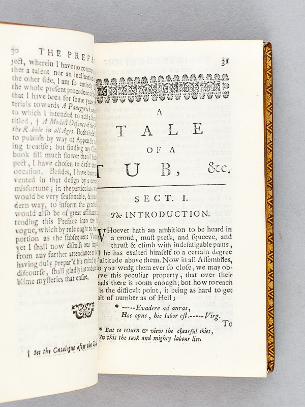 photo n°4 : A Tale of a Tub : Written for the universal Improvement of Mankind. Diu multumque desideratum. To which is added, an account of a Battel between the Antient and Modern Books in St. Jame's Library