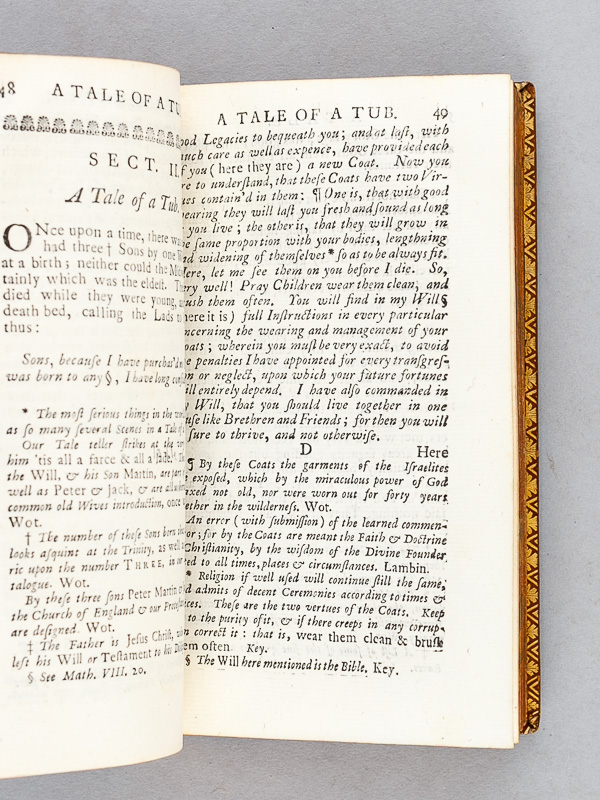 photo n°6 : A Tale of a Tub : Written for the universal Improvement of Mankind. Diu multumque desideratum. To which is added, an account of a Battel between the Antient and Modern Books in St. Jame's Library