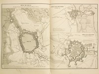 Siège de Douai par l'Armée Française sous les ordres du Maréchal de Villars en Août 1712 - Siège de Bouchan en Octobre 1712 - Siège du Quesnoy en Septembre et Octobre 1712 [ tiré de l'Atlas des M&eacu