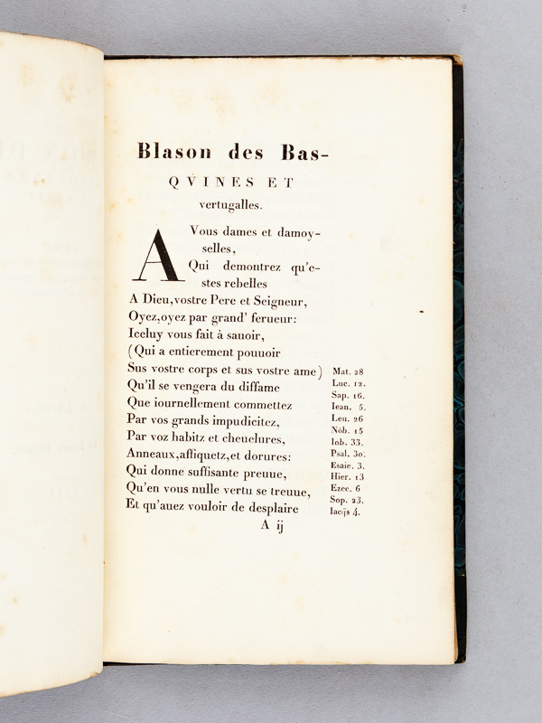 photo n°4 : Le Blason des Basquines  et Vertugalles. Avec La belle remonstrance qu'ont faict quelques Dames quand on leur a remonstré qu'il n'en failloit plus porter.