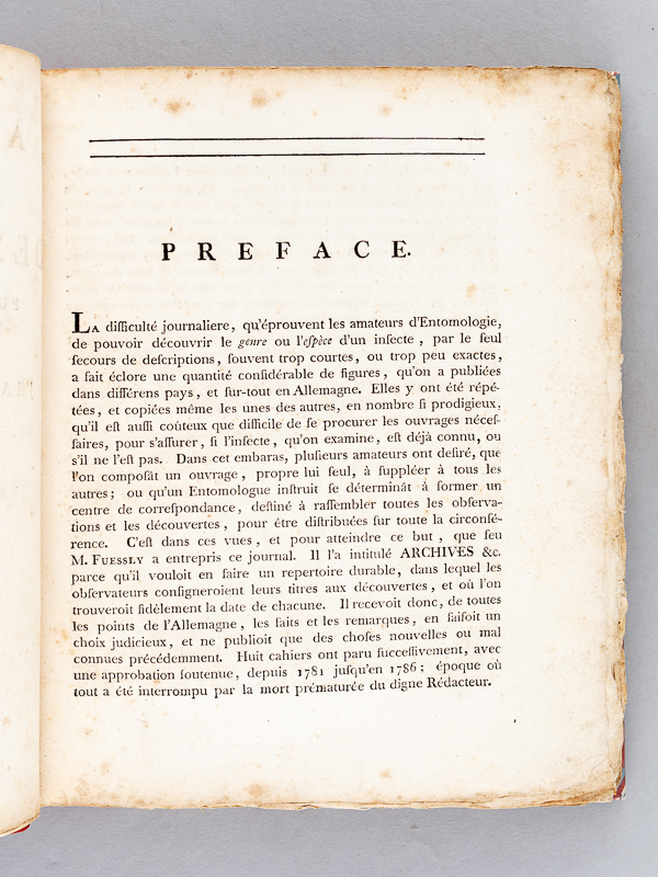 photo n°19 : Archives de l'Histoire des Insectes, publiées en allemand. Traduites en françois.
