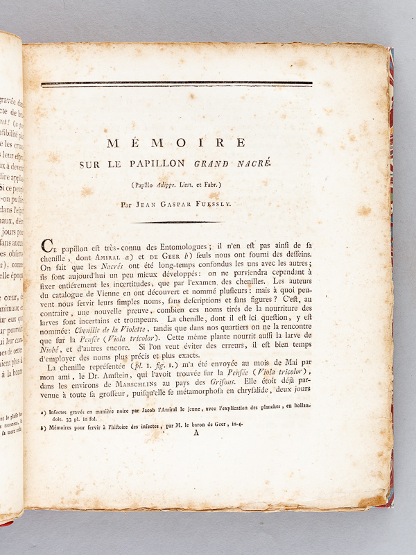 photo n°8 : Archives de l'Histoire des Insectes, publiées en allemand. Traduites en françois.