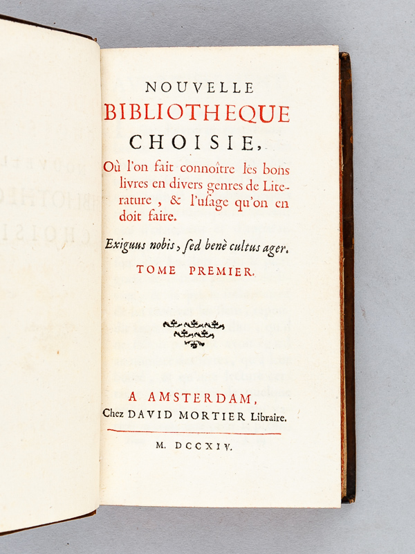 photo n°2 : Nouvelle Bibliothèque Choisie, où l'on fait connaître les bons livres en divers genres de Literature, & l'usage qu'on en doit faire (2 Tomes - Complet)