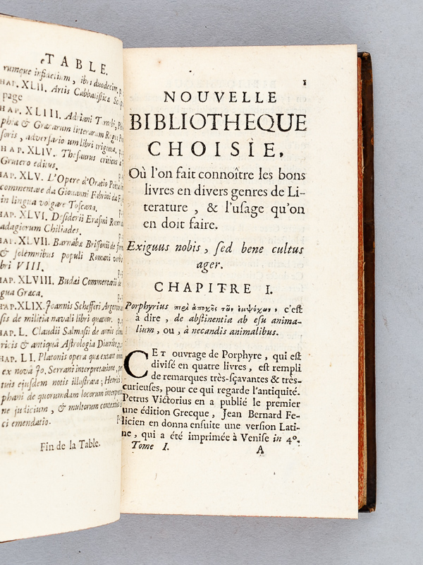 photo n°4 : Nouvelle Bibliothèque Choisie, où l'on fait connaître les bons livres en divers genres de Literature, & l'usage qu'on en doit faire (2 Tomes - Complet)