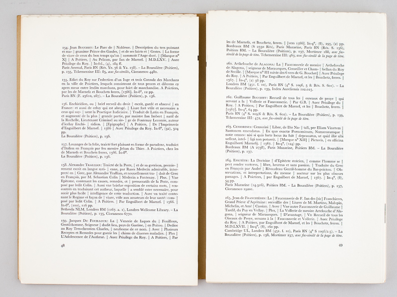 photo n°4 : Répertoire bibliographique des livres imprimés en France au seizième siècle. 5e Livraison. 115. Poitiers