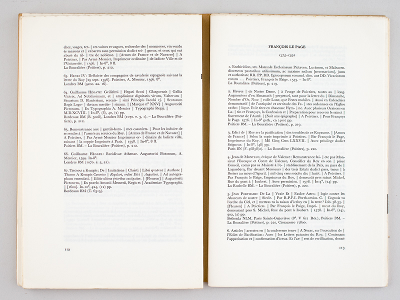 photo n°7 : Répertoire bibliographique des livres imprimés en France au seizième siècle. 5e Livraison. 115. Poitiers